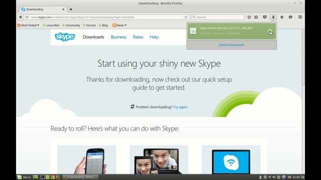 Install Skype 4.3 in Linux Mint 17.3 смотреть онлайн