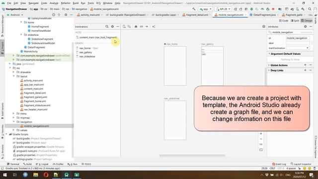 Android Tutorial: Using Navigation Drawer and androidx.navigation смотреть онлайн