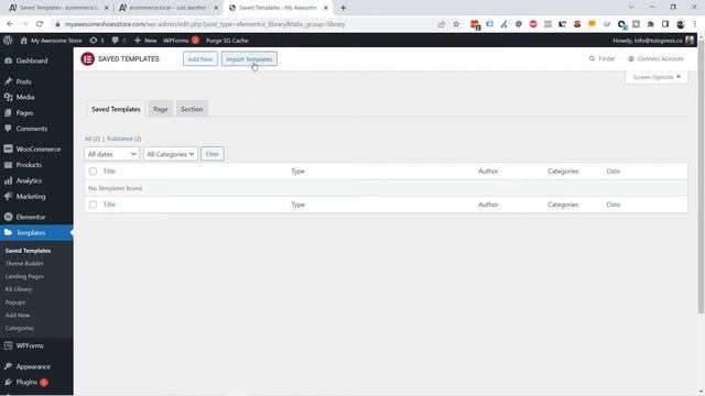 Elementor - How to Save Templates, Export and Import on Another Website смотреть онлайн