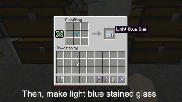 Minecraft Survival: How to Make Light Blue Stained Glass Pane смотреть онлайн