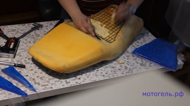 Установка геля в сиденье мотоцикла. Gel Seat Pad Motocycle.