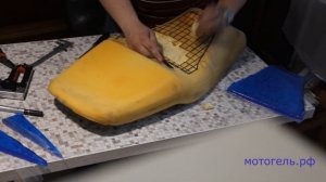 Установка геля в сиденье мотоцикла. Gel seat pad motocycle.