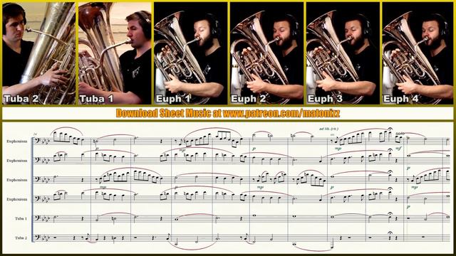 TUBAS and EUPHONIUMS in a BEAUTIFUL HOLST SECOND SUITE in F Mvt.II - Song Without Words смотреть онлайн