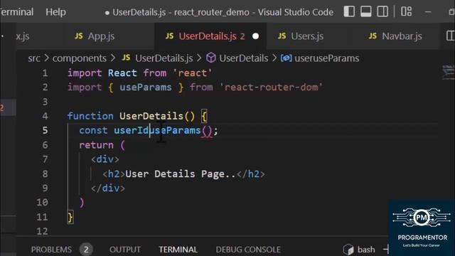 64 | useParams Hook In React Router | URL Params | React JS Tutorial | React Router Dom (Hindi/Urdu смотреть онлайн