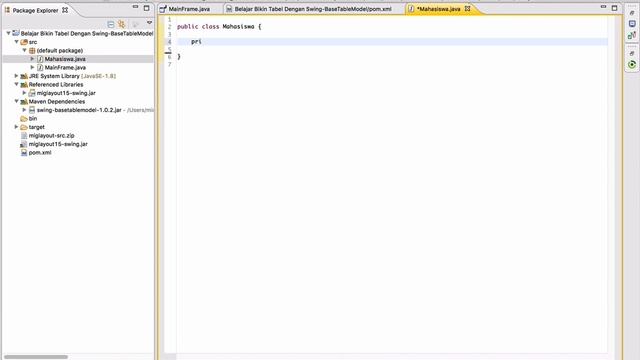Membuat Table Pada Java desktop dengan Swing BaseTableModel смотреть онлайн