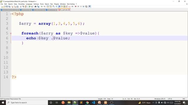15 Basic PHP Part 15 foreach Loop смотреть онлайн
