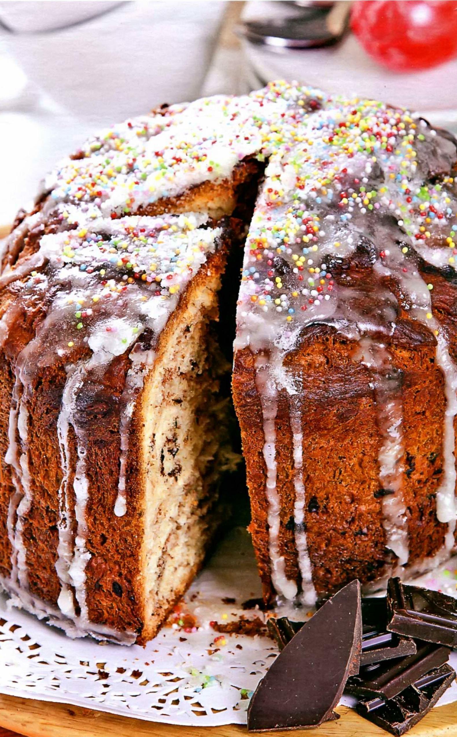 Кулич с шоколадом. Готовится на сливках смотреть онлайн