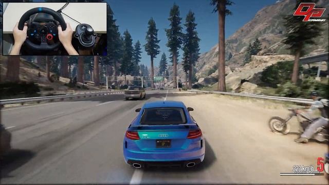 Audi TT RS - GTA 5 - Logitech G29 Gameplay смотреть онлайн