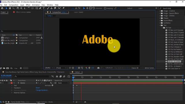 #4 Text Animation presets and Effects | After effect Basic Classes Tutorials смотреть онлайн