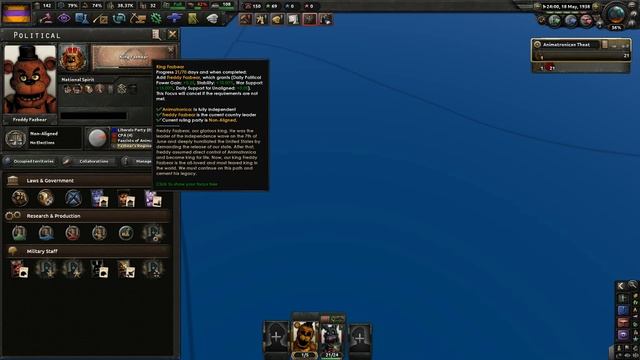 СТРАНА АНИМАТРОНИКОВ (ФНАФ) В HEARTS OF IRON 4 ПРОХОЖДЕНИЕ #6