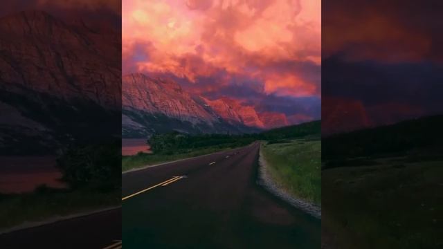 Закат в национальном парке Глейшер