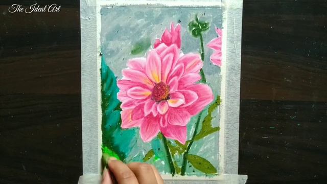 Oil Pastel Drawing / How to draw Realistic Flower for beginners смотреть онлайн