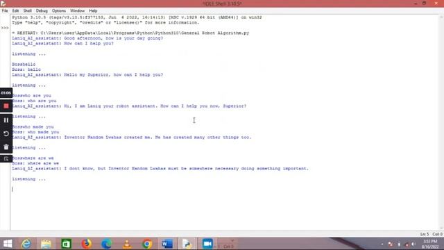 Offline Interactive AI Robot Using Python смотреть онлайн