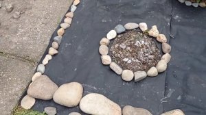 Мульчирование клумбы щебнем. Весна 2023.