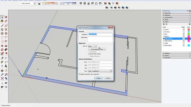 Autocad 2D plan to SketchUp Tutorial смотреть онлайн
