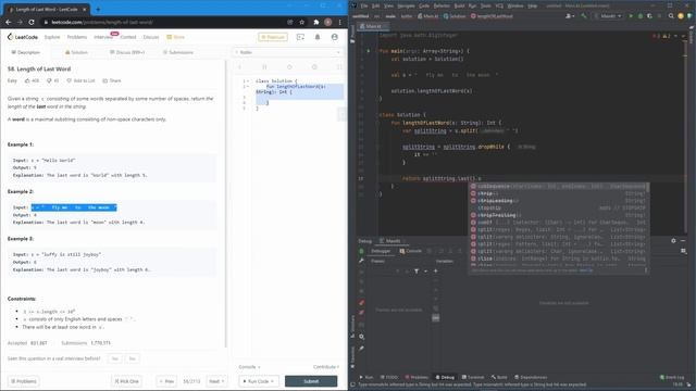 LeetCode Challenge 58 Kotlin: Length of Last Word смотреть онлайн