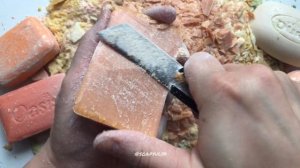 Fast cutting of old soap powdery/ ASMR retro soap/ АСМР быстрая резка старого ретро мыла