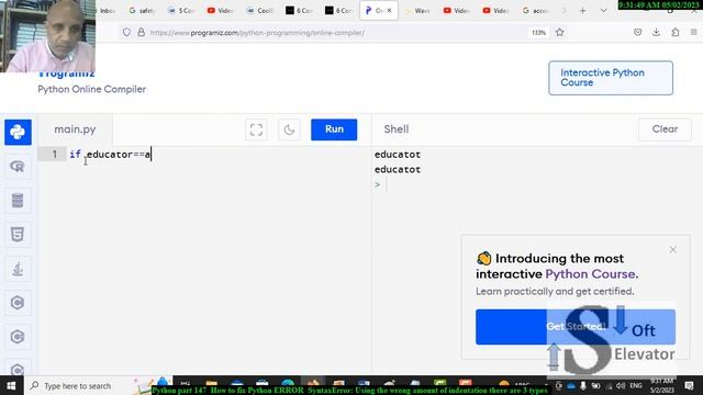 Python part 147 How to fix Python ERROR SyntaxError Using the wrong amount of indentation смотреть онлайн