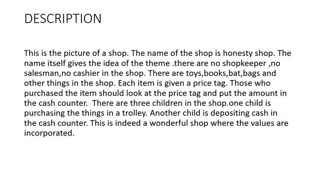CLASS 4 ENGLISH WORKSHEET DESCRIPTION OF HONESTY SHOP/KERALA/13august смотреть онлайн