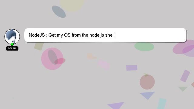 NodeJS : Get my OS from the node.js shell смотреть онлайн