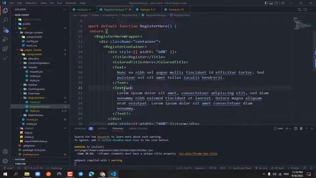 [ React JS Template 1] 27- Register Here Component смотреть онлайн