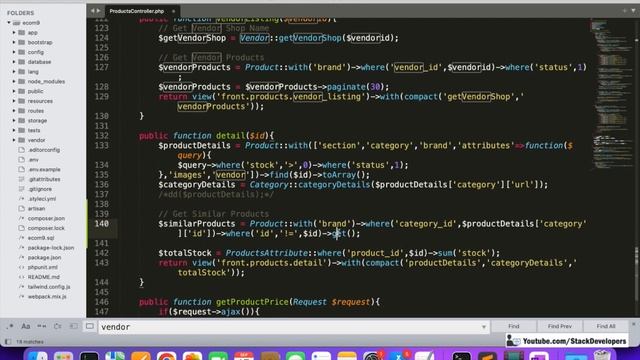 Laravel 9 Tutorial #94 | Product Detail Page (IX) | Show Similar Products in Detail Page смотреть онлайн