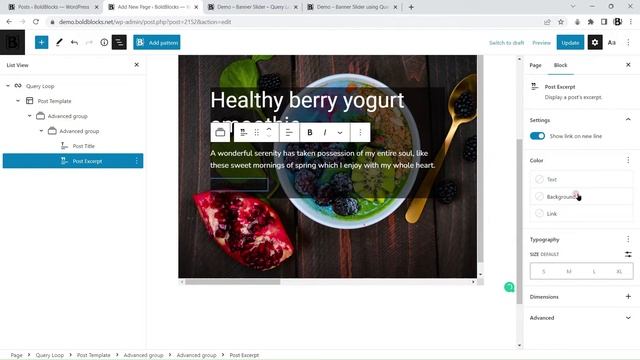 How to create a banner slider using Query Loop block in Gutenberg using Content Blocks Builder смотреть онлайн