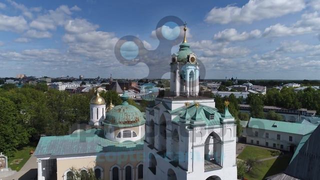 Ярославль. Музей-заповедник. Центр, лето. Аэросъемка. смотреть онлайн