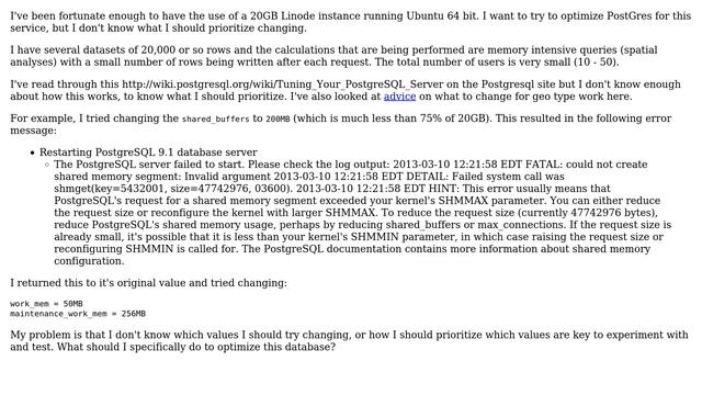Databases: How should I tune Postgresql for 20 GB of RAM? (2 Solutions!!) смотреть онлайн