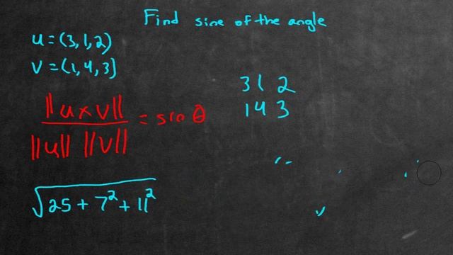 How to Find Sine of Angle Between Two Vectors смотреть онлайн