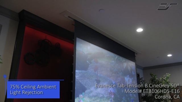 ✅ Elite Screens Evanesce Tab-Tension B CineGrey 5D® Testimonial In Corona CA