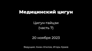 Часть 7. 18 форм тайцзи - цигун. Медицинский цигун.