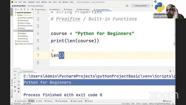 Free Python Coding Class 7 - Python Programming - Python Built-in Functions - Slicing - Harisystems смотреть онлайн
