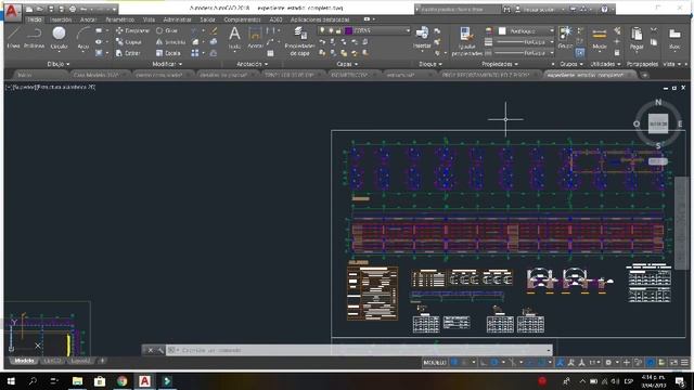 PLANO, ESTADIO DE FUTBOL COMPLETO EN AUTOCAD смотреть онлайн