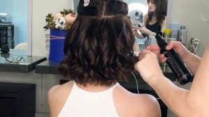 Укладка локоны на короткие волосы, волосы средней длины, каре