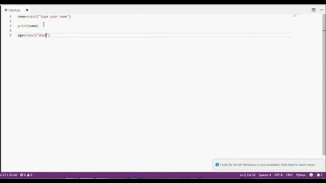 #16 Python Tutorial | User Input in Python (HINDI) смотреть онлайн