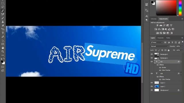 Air Supreme Banner Speed Art | Photoshop смотреть онлайн