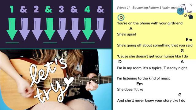 You Belong With Me 💛 Taylor Swift EASY Guitar Tutorial Beginner Lesson w/ Chords, Tab & Play-Along! смотреть онлайн