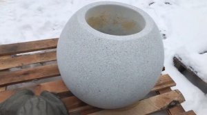 Вазон для цветов из мраморной крошки