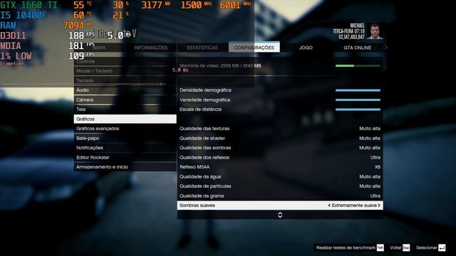 GTA V QUAIS CONFIGURAÇÕES GRÁFICAS USO NO MEU JOGO E DICAS DE COMO DEIXAR O GAME BONITO SEM PESAR смотреть онлайн