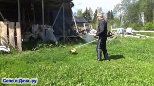 Китайский бензиновый триммер для травы "Чемпион" и работа им после зимы. Плюсы и минусы.