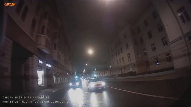 Задняя камера CARCAM HYBRID 2S SIGNATURE, пример ночной съемки