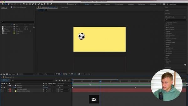 Реалистичный отскок мячика в After Effects | Realistic Bounce After Effects