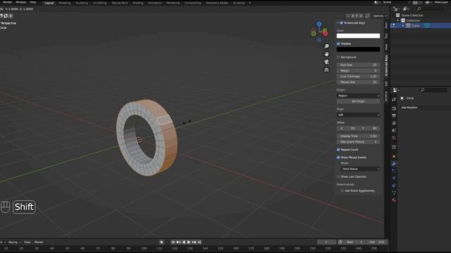 Как экструдировать окружность в Blender смотреть онлайн
