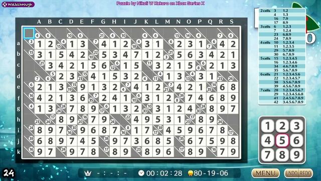 Walkthrough - Puzzle by Nikoli W Kakuro (XSX/W10) - All Solutions смотреть онлайн
