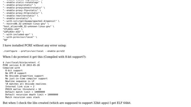 Unix & Linux: Installing PCRE 32bit on RHEL 5 - resolving dependency for apache 2.4 install смотреть онлайн