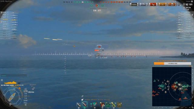 C-16. Prinz Eugen. Изучаем в боях.