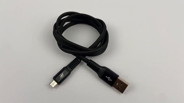 Кабель USB 2.0 на micro USB тканевый черный смотреть онлайн