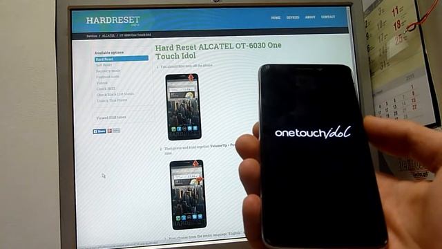 Hard Reset ALCATEL OT 6030 One Touch Idol смотреть онлайн