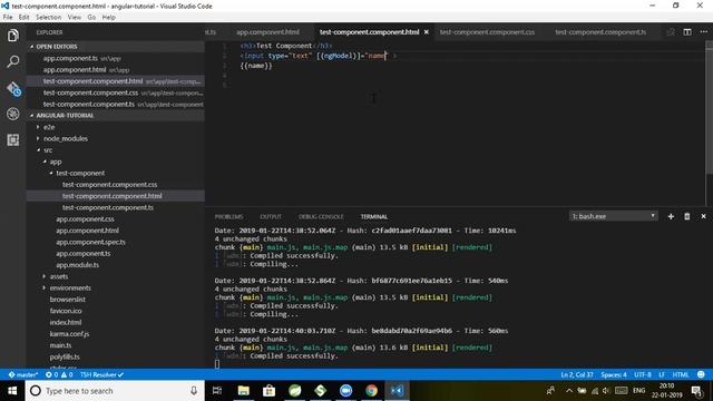 Angular 7 Tutorial 8 NgModel Two Way Data Binding смотреть онлайн